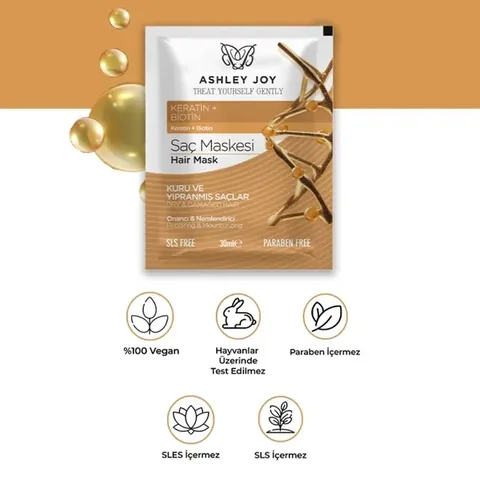 Ashley Joy 30ml Moisturizing Hair Mask for Soft, Hydrated Hair