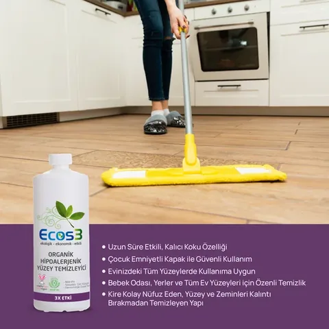 Ecos3 Umweltfreundlicher Hypoallergener Oberflächenreiniger 1L