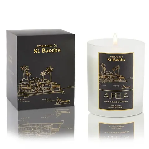 Aurelia Geneve Jasmine and Gardenia Scented Candle 180 gr - Transparent