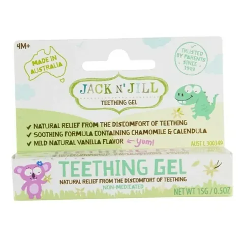 Jack N' Jill جل التسنين الطبيعي للأطفال من جاك وجيل، 15 جرام