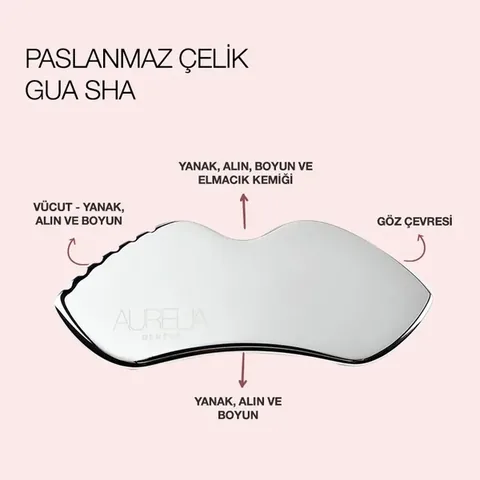 Aurelia Geneve Stainless Steel Gua Sha Tool for Skincare