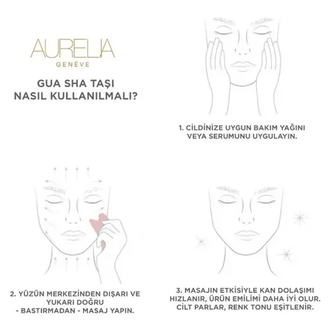 Aurelia Geneve Jade Comb Gua Sha Massage Stone for Facial Care