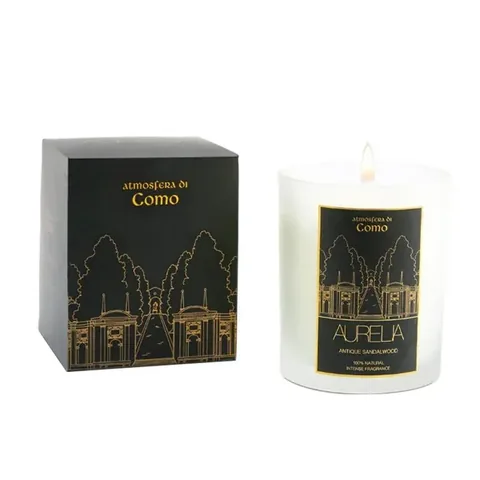 Aurelia Geneve Sandalwood Scented Candle 180 gr - Transparent