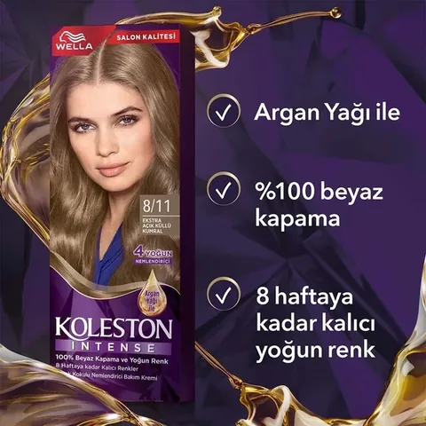 Wella Koleston Intense Saç Boyası 8/11 Ekstra Açık Küllü Kumral