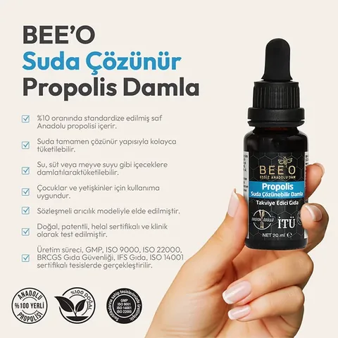 BEEO Water-Soluble Propolis Drops 2-Pack