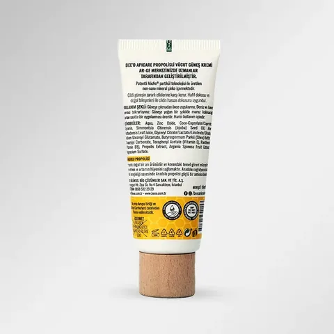 BEEO Propolis Mineral Zinc Organic Body Sun Cream