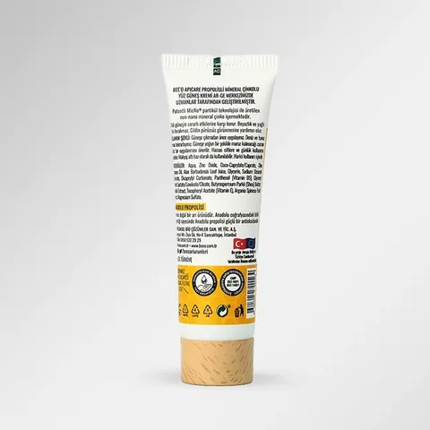 BEEO Propolis Mineral Zinc Organic Face Sun Cream