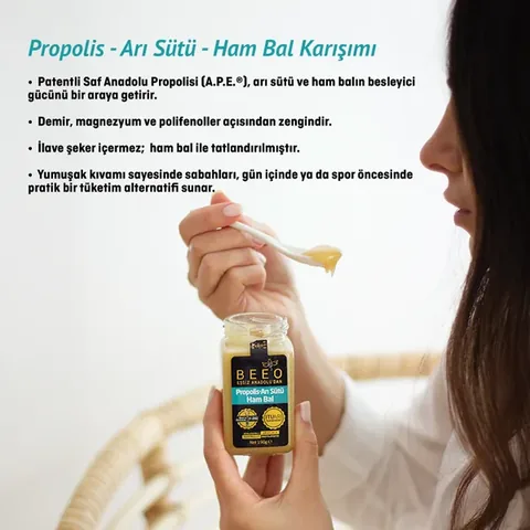 BEEO Royal Jelly Raw Honey Propolis Paste (Adult)