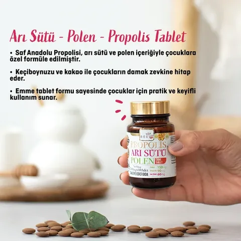 BEEO Propolis Royal Jelly Pollen Natural Tablet (Child)
