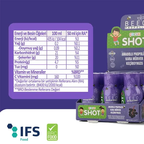 BEEO Black Elderberry Children's Shot 12 pcs