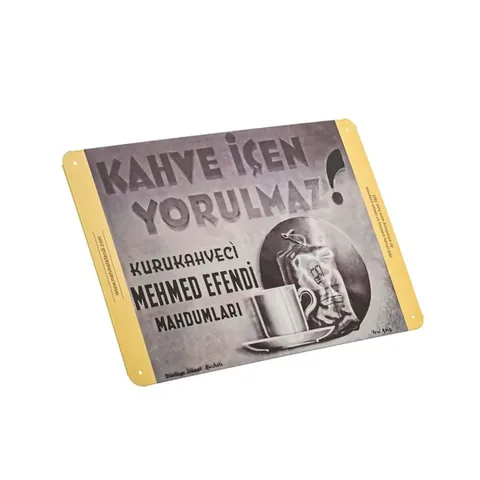 Kurukahveci Mehmet Efendi Retro Metallschild