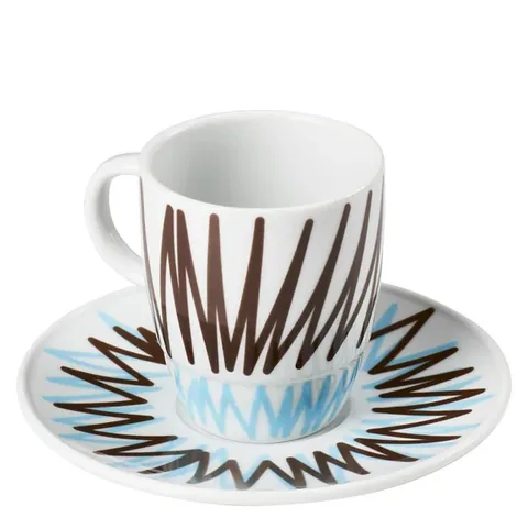 Art Edition - Ayşe Erkmen Turkish Coffee 2-piece Cup Set 'Zikzak'