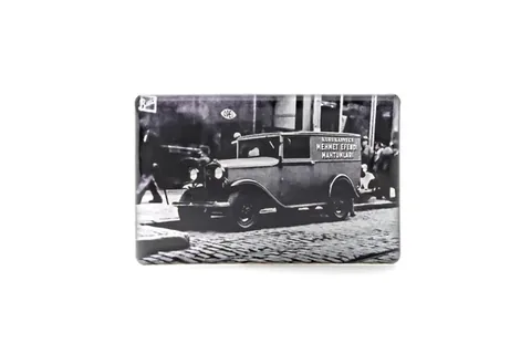 Kurukahveci Mehmet Efendi Retro Magnet 'Kamyonet'