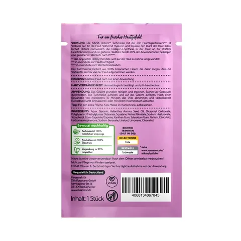 Isana Paper Mask Retinol Power