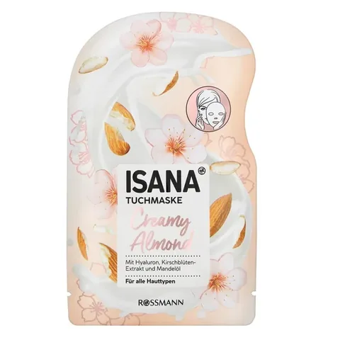 Masque en papier Isana Hyaluron Extrait d'amande 1 pcs