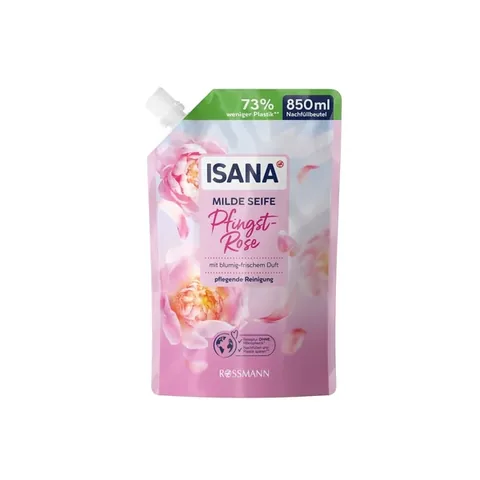 Savon liquide Isana Recharge Pivoine 850 ml