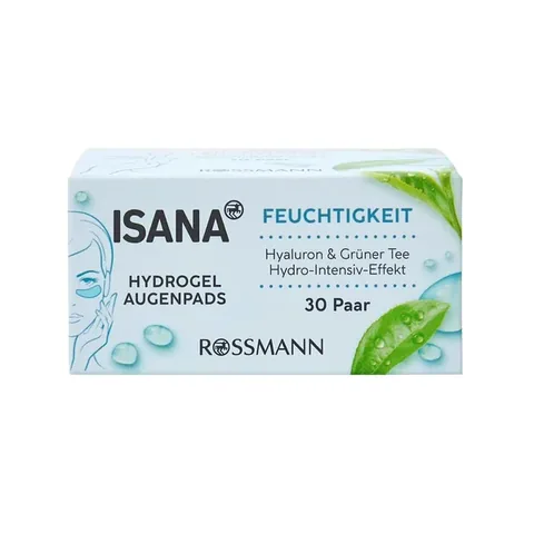 Isana Hydrogel Hyaluron Green Tea Under Eye Pad 30 Pairs
