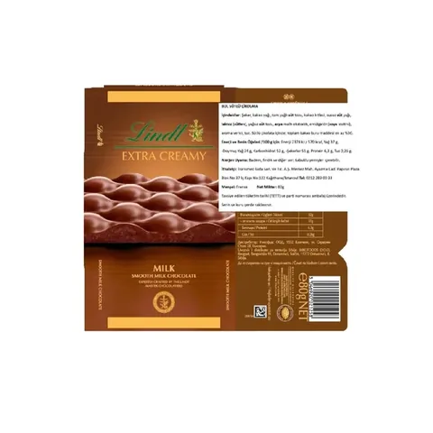 Lindt Extra Creamy Milk Chocolate 80 gr