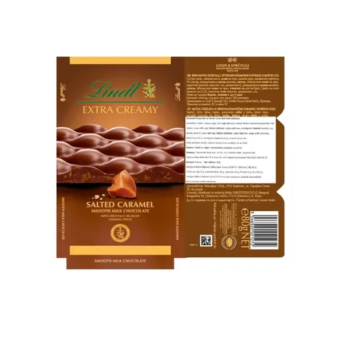 Lindt Extra Creamy Milk Salted Caramel Chocolate 80 gr