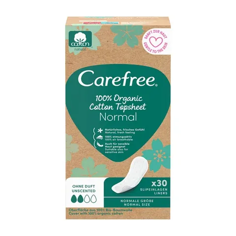Carefree Organic Daily Pads paquet de 30 Normal