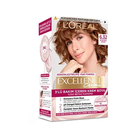 Coloration Cheveux L'Oréal Paris Excellence Crème Châtain Clair Doré 632