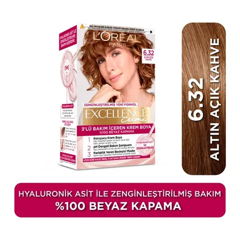 L'Oréal Paris Excellence Creme Hair Dye Golden Light Brown 632