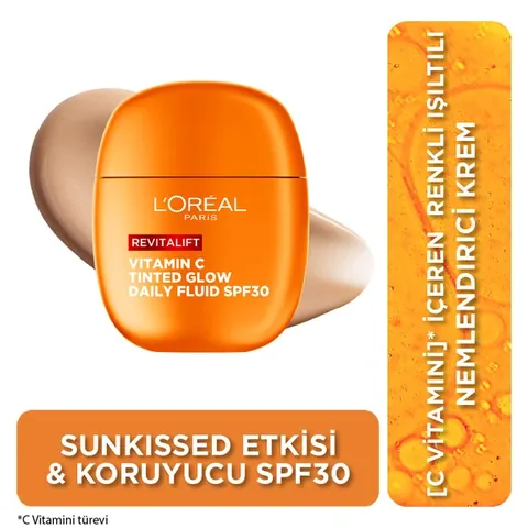 Loreal Paris Revitalift Clinical C Vitamin Tinted Luminous SPF30 Moisturizing Face Sun Cream 40 ml