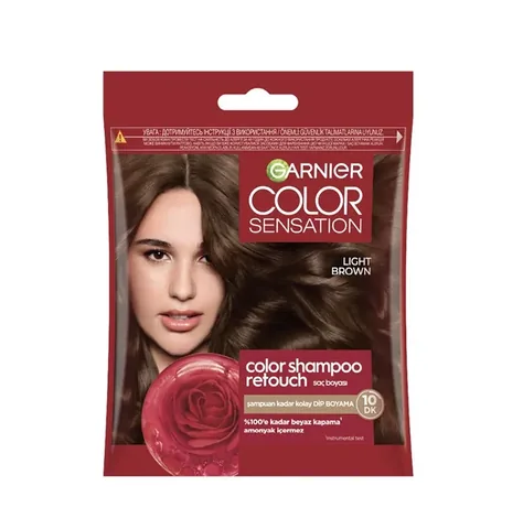 Garnier Color Shampoo Retouch Shampooing Facilité Teinture Racines Marron Clair 50 1 pcs