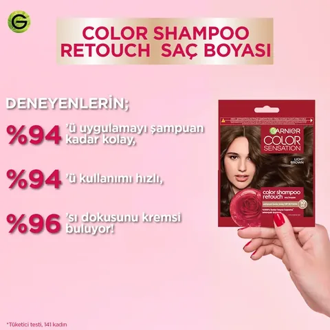 Garnier Color Shampoo Retouch Shampoo Ease Root Dye Light Brown 50 1 pcs