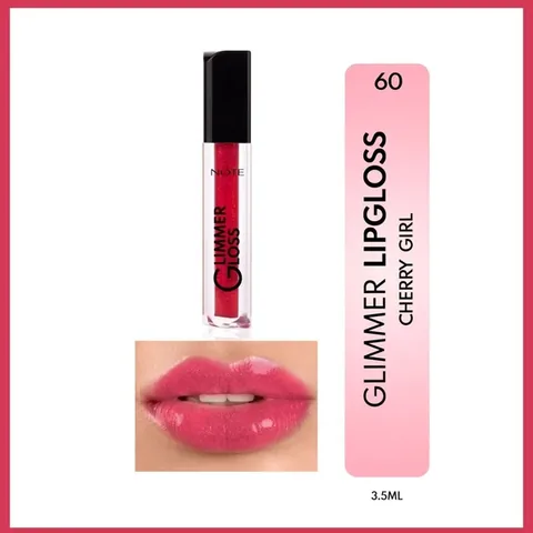 Note Glimmer Gloss Shimmering Moisturizing Lip Gloss 60 Cherry Girl