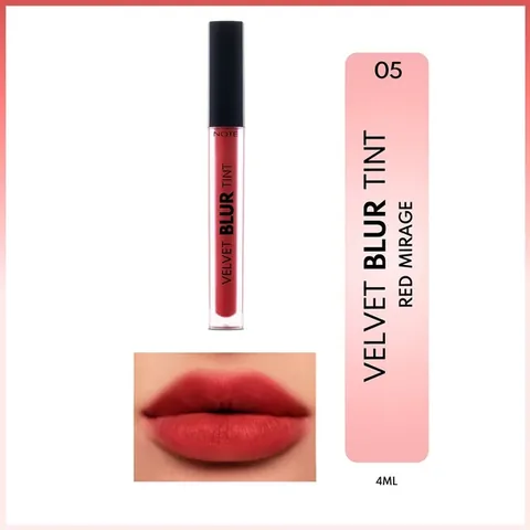 Note Matte Lipstick Velvet Blur Tint 05 Red Mirage Pink