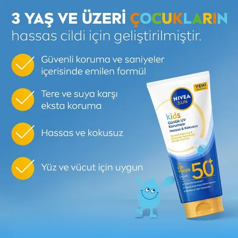 Nivea Sun Kids High Sun Protection Face and Body Sunscreen SPF50 100 ml