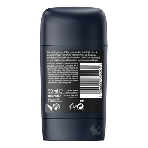 Nivea Men Men's Stick Deodorant BlackWhite Epic Night 50 ml