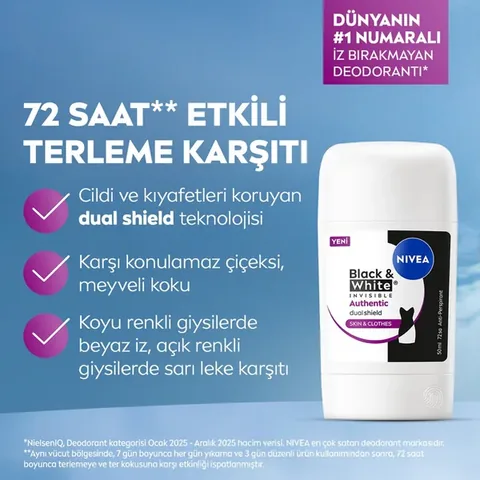 Nivea Women Stick Deodorant BlackWhite Authentic 50 ml