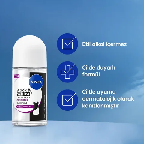 Nivea Deodorant Roll on Black and White Authentic Women 50 ml