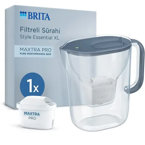 Brita Style Essential XL 1 x MAXTRA PRO Pichet purificateur d'eau Bleu Pierre 36 LT