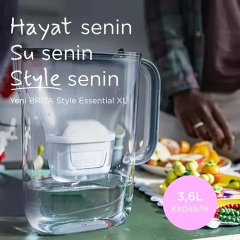 Brita Style Essential XL 1 x MAXTRA PRO Filter Water Purifier Pitcher Stone Blue 36 LT
