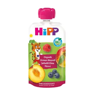 Hipp Bio Fruits des bois Pêche Pomme Purée de fruits 100 gr