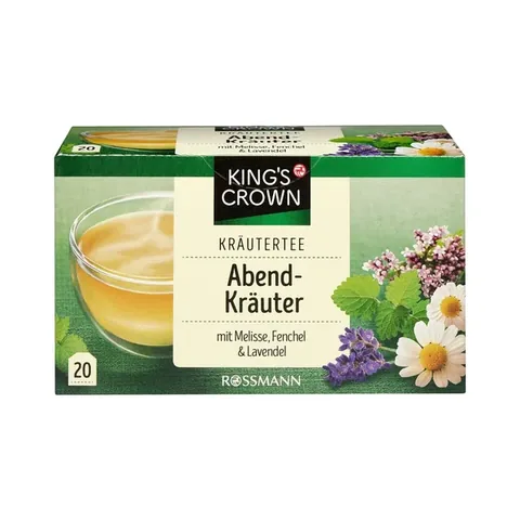 Tisane King's Crown Lavande Mélisse Fenouil 30 g Pack de 20