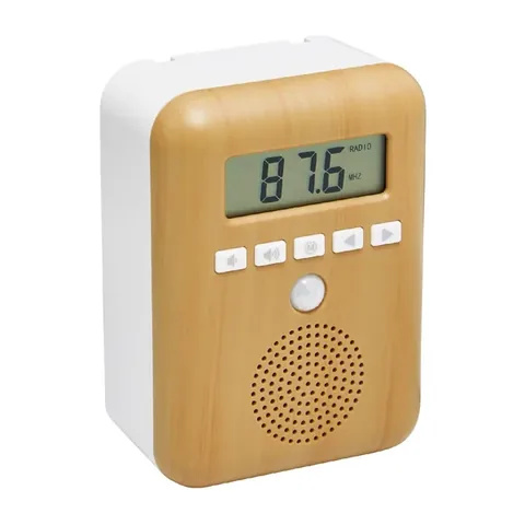 Ideenwelt Shower Radio with Wooden Details 1 Pcs