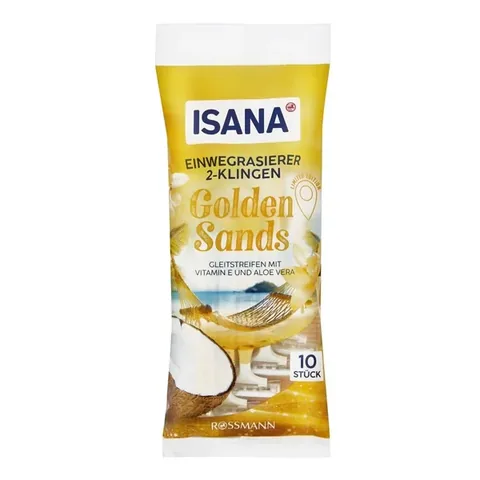 Rasoir Isana 2 lames jetable Golden Sands pack de 10