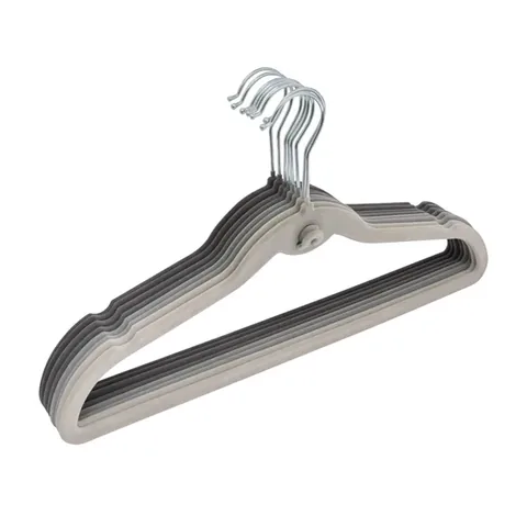 Ideenwelt Filled Clothes Hanger GreyBlack 8-pack Set