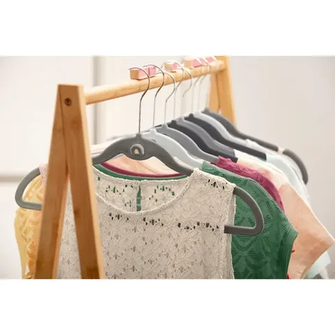 Ideenwelt Filled Clothes Hanger GreyBlack 8-pack Set