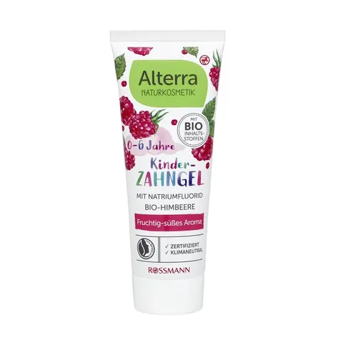 Dentifrice Alterra Kids Extrait Framboise Fraise Bio 0-6 Ans 75 ml