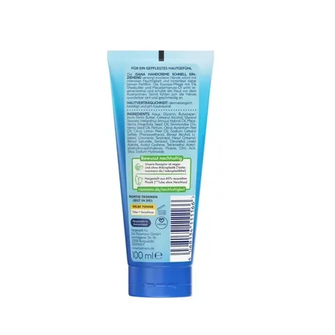 Isana Hand Cream Repairing Fast Absorbing 100 ml