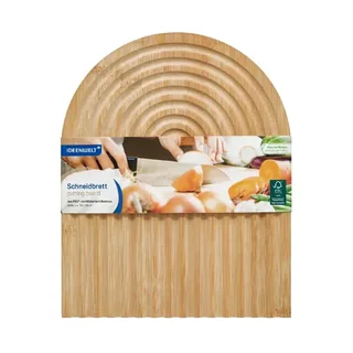 Ideenwelt Bamboo Cutting Board Oval Grooved 1 Pcs