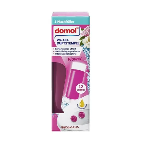 Domol Gel Toilette Tube Stamp Gel Recharge Fraîcheur Florale 75 ml