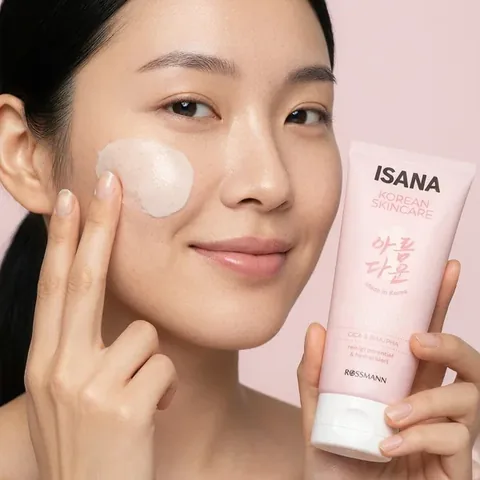 Isana Korean Skincare Foaming Cleanser Creamy Cica BHA 150 ml