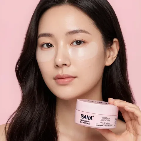 Isana Korean Skincare Under Eye Pad Hydrogel Cica Hyaluron 30 Pairs