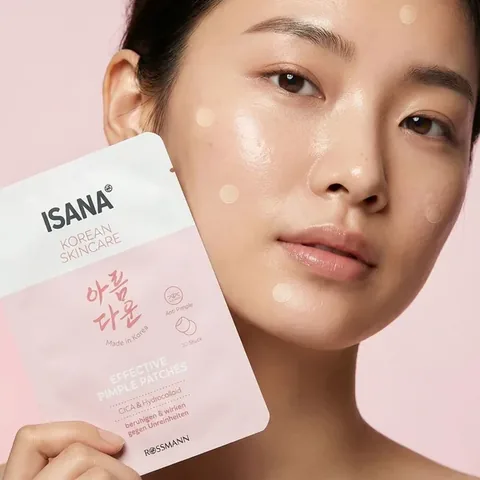 Isana Korean Skincare Acne Patch Cica Hydrocolloid 30-pack
